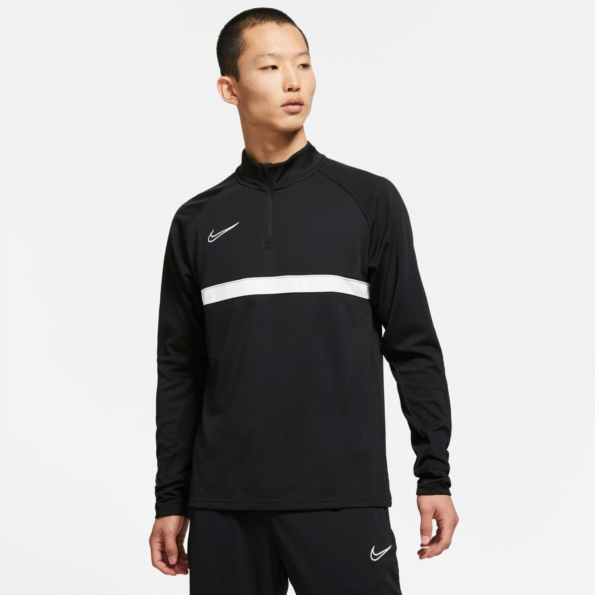 M NK DF ACD21 DRIL TOP 010 BLACK/WHITE/WHITE/WHITE 