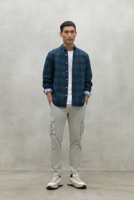 Gastonalf Shirt M Woodl Green/D.Navy 