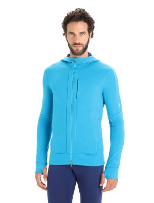M Quantum III LS Zip Hood IB784 GEO BLUE/ROYAL NAVY/CB 