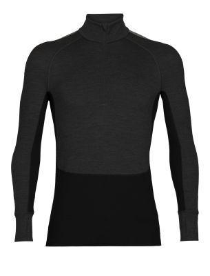 M ZoneKnit 260 LS Half Zip JET HTHR/BLK/METRO H/CB 