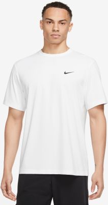 Nike Hyverse Vielseitiges Nike Dri-FIT UV Kurzarm-Oberteil für Herren Weiß/Schwarz 