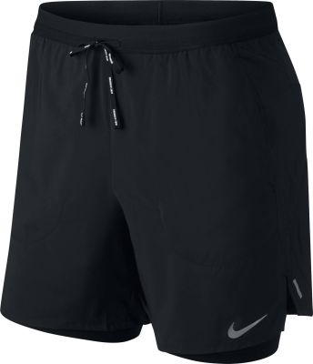 M NK DF FLX STRD 2IN1 SHRT 7IN 010 BLACK/BLACK/REFLECTIVE SIL 