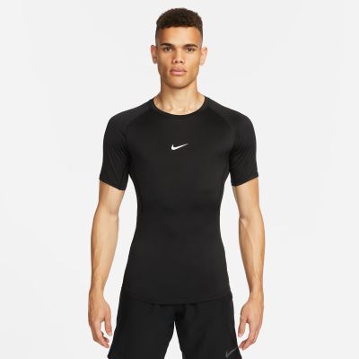 M NP DF TIGHT TOP SS 010 BLACK/WHITE 