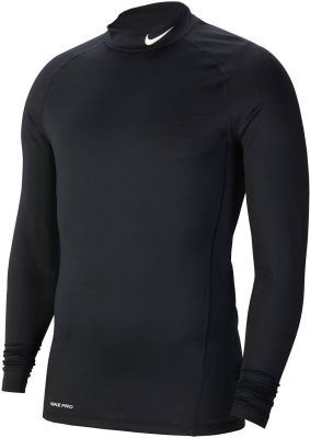 M NP WARM TOP LS MOCK 010 BLACK/WHITE 