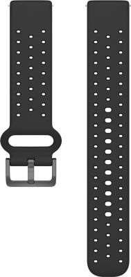 POLAR WRIST BAND 20MM SIL BLK/GRY S 000 Black/Grey 