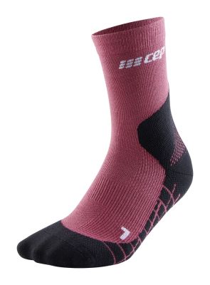 CEP light merino socks, hiking, mid cut, berry 
