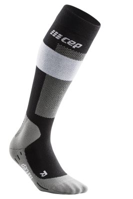 CEP merino socks, skiing, tall, v2, grey 