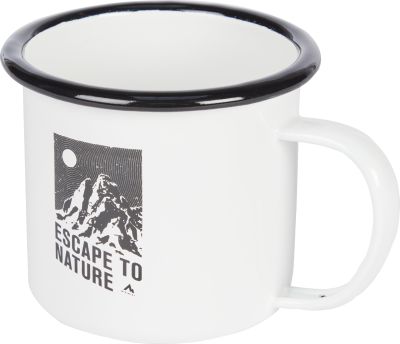 Becher RETRO MUG 900 WHITE/BLACK 