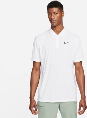 NikeCourt Dri-FIT Tennis-Poloshirt für Herren weiß 