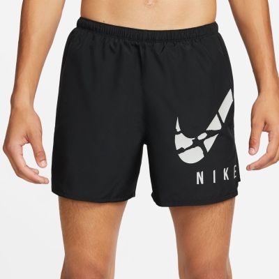 M NK DF CHLNR SHRT 5BF RUN DVN 010 BLACK/REFLECTIVE SILV 