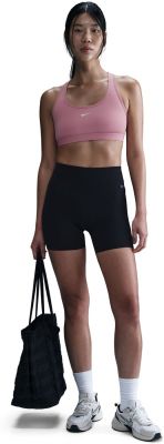 Nike Swoosh Light Support Sport-BH ohne Polster für Damen Element Pink/White 