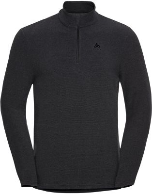 Mid layer 1/2 zip ROY 19360 shale grey - black strip 