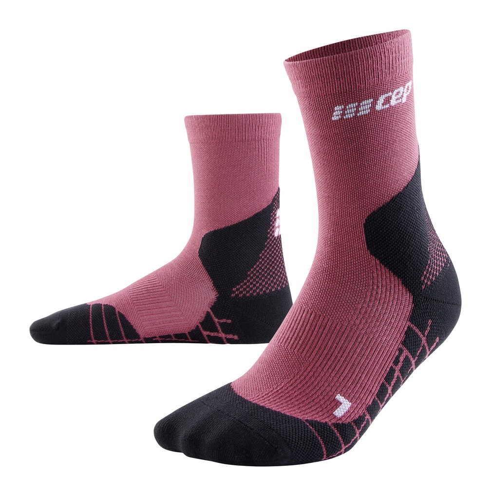 CEP light merino socks, hiking, mid cut, berry 